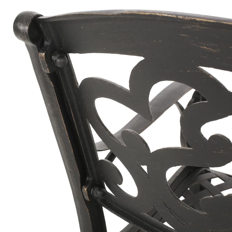 Austin Outdoor Cast Aluminum Dining Chair (Set of 2) by Christopher Knight Home
