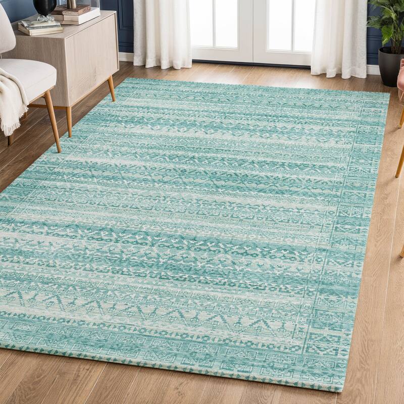 Premium Washable Super Soft Boho Stripes Mayfield Rug