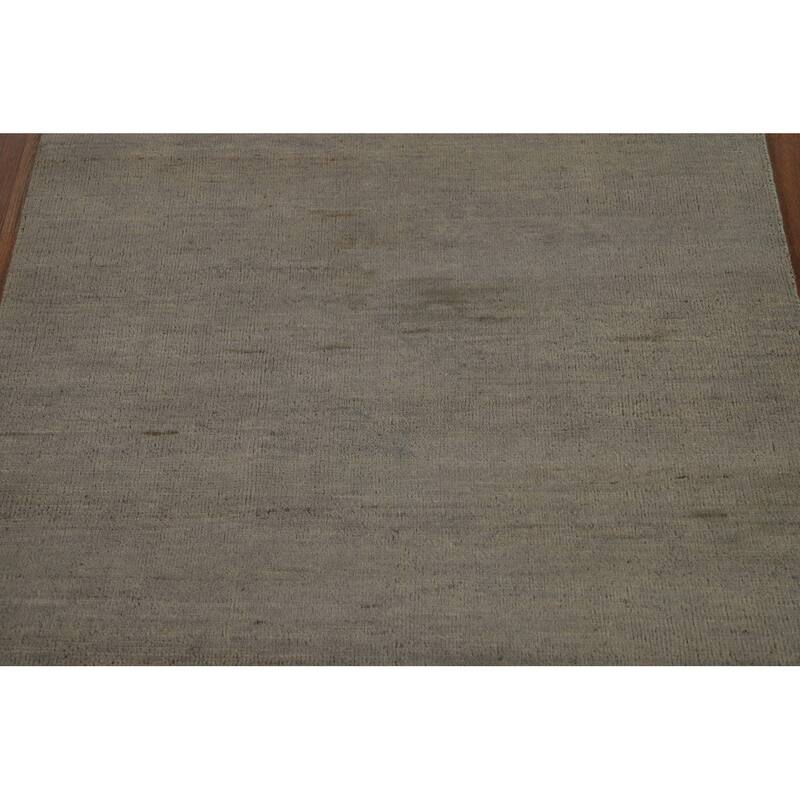 Green & Gray Gabbeh Oriental Rug Handmade Wool Carpet - 3'4" x 5'0"