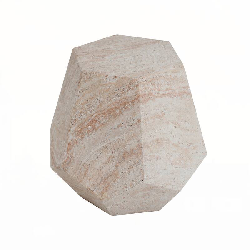 Outdoor/Indoor Lightweight Concrete Side Table,Hexagonal Table