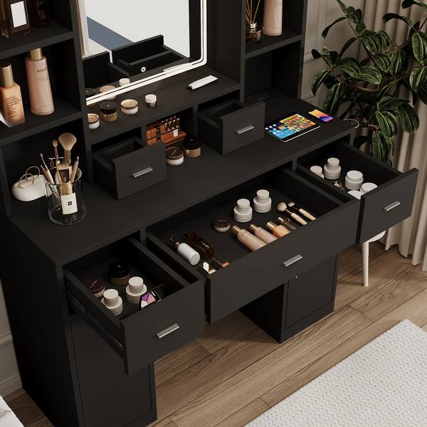 Designed Smart Mirror Dressing Table with Drawers And Storage Cabinet,for Bedroom,Dressing Room - Bed Bath & Beyond