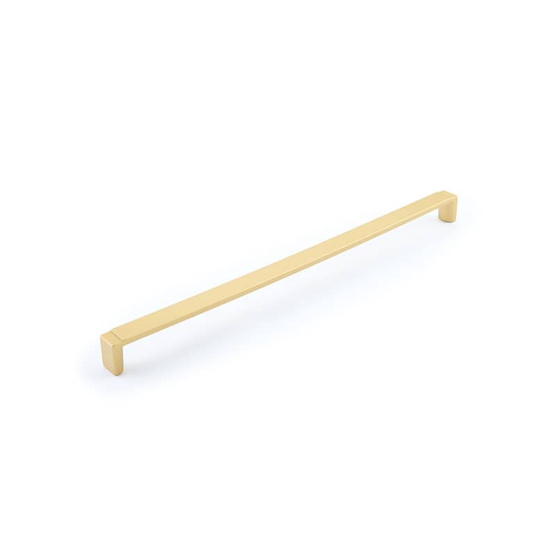 Schaub and Company Quadrato 13" Luxury Euro Knurled Accent 320 MM / - Signature Satin Brass