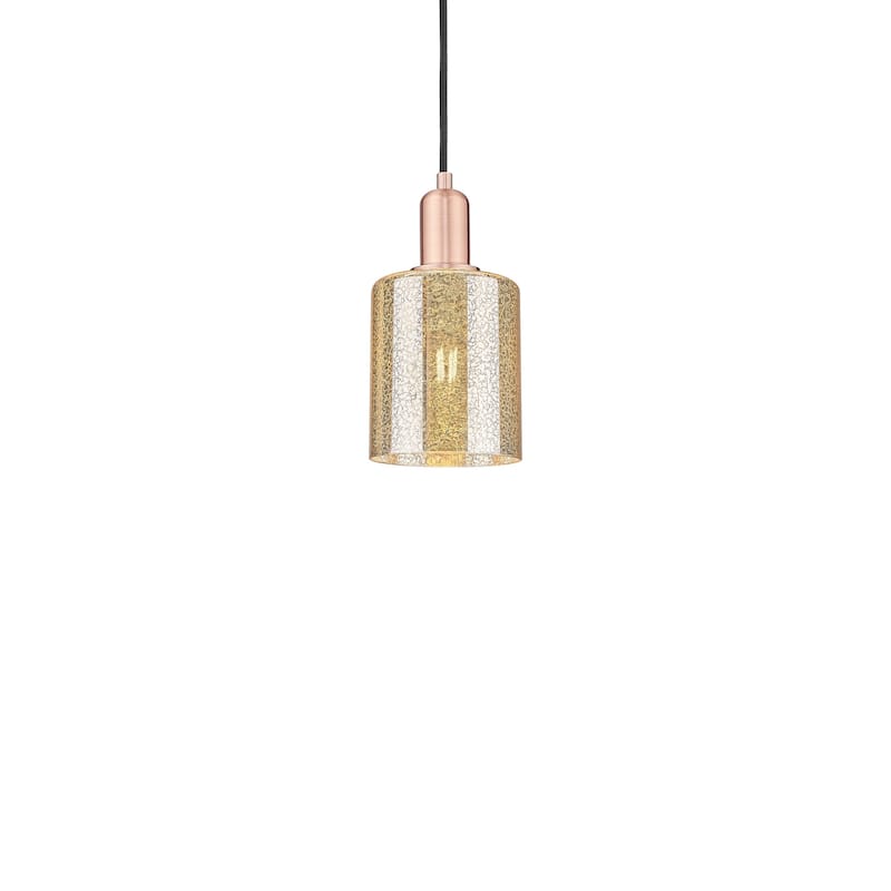 Innovations Lighting 716-1P-10-5 Cobbleskill Pendant Cobbleskill 5" - Antique Copper / Mercury