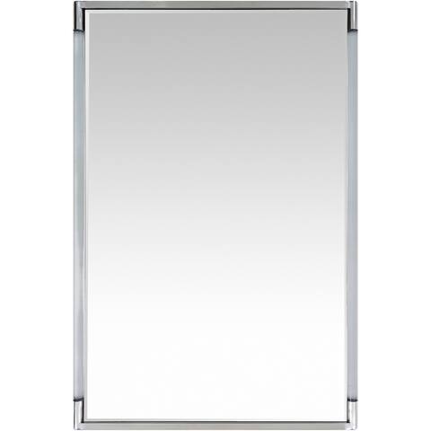Eudora Silver Framed 27.5" x 39" Beveled Wall Mirror - 27.6" x 39.4"