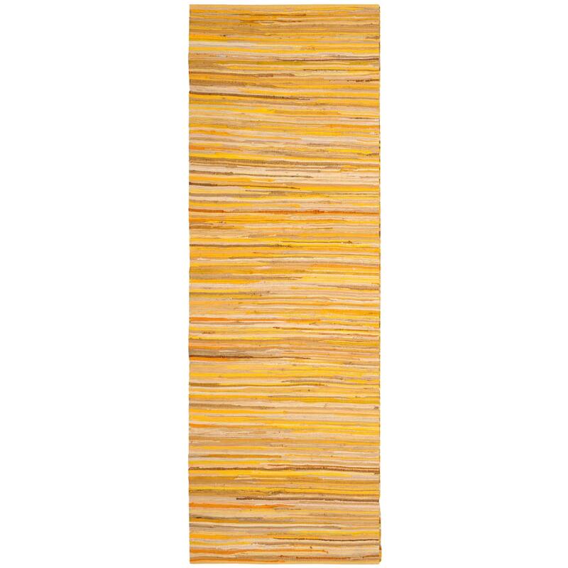 SAFAVIEH Handmade Rag Rug Sevim Casual Stripe Cotton Rug
