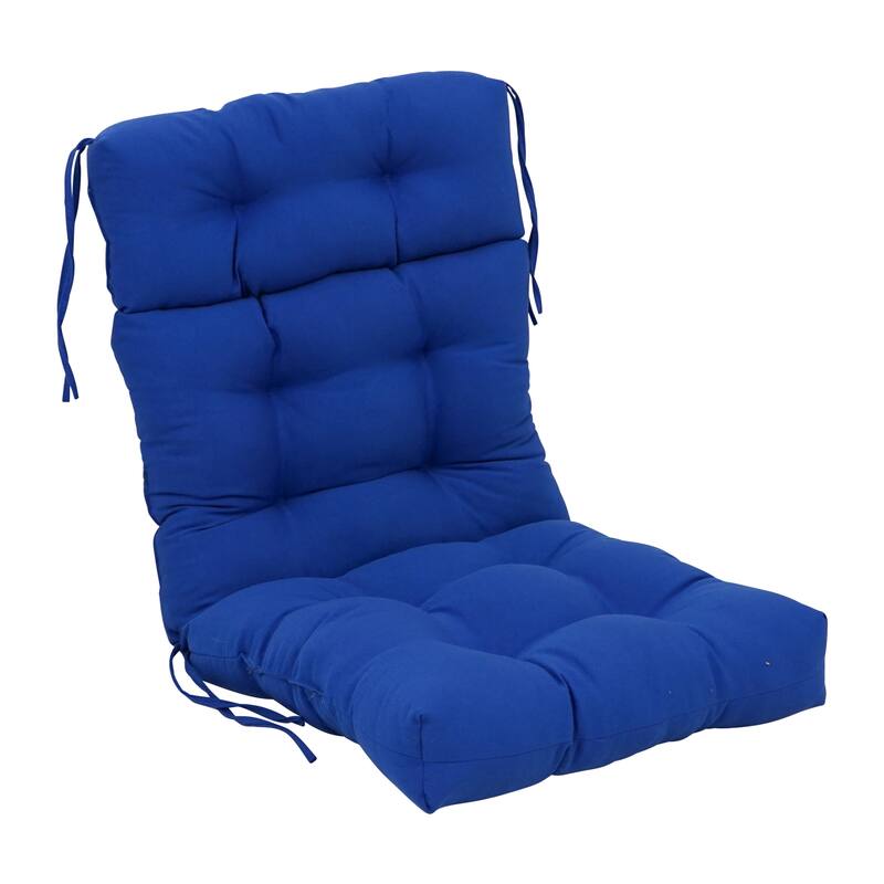 Multi-Section Tufted Twill Seat/Back Chair Cushion (Multiple Sizes) - 20 x 42 - Royal Blue