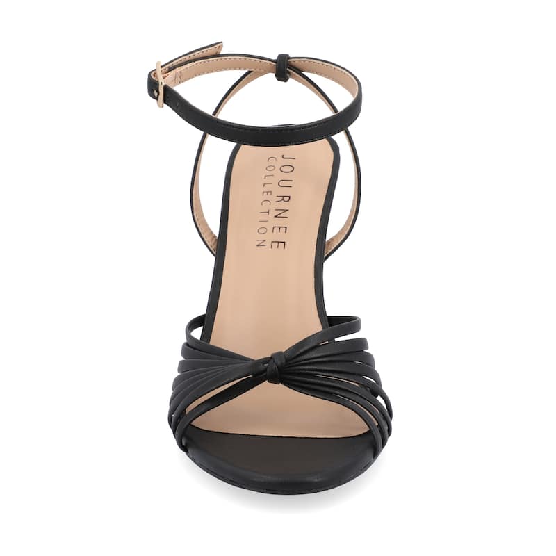 Journee Women's Vanita Medium and Wide Width Dress Sandals - Medium - Black - 9