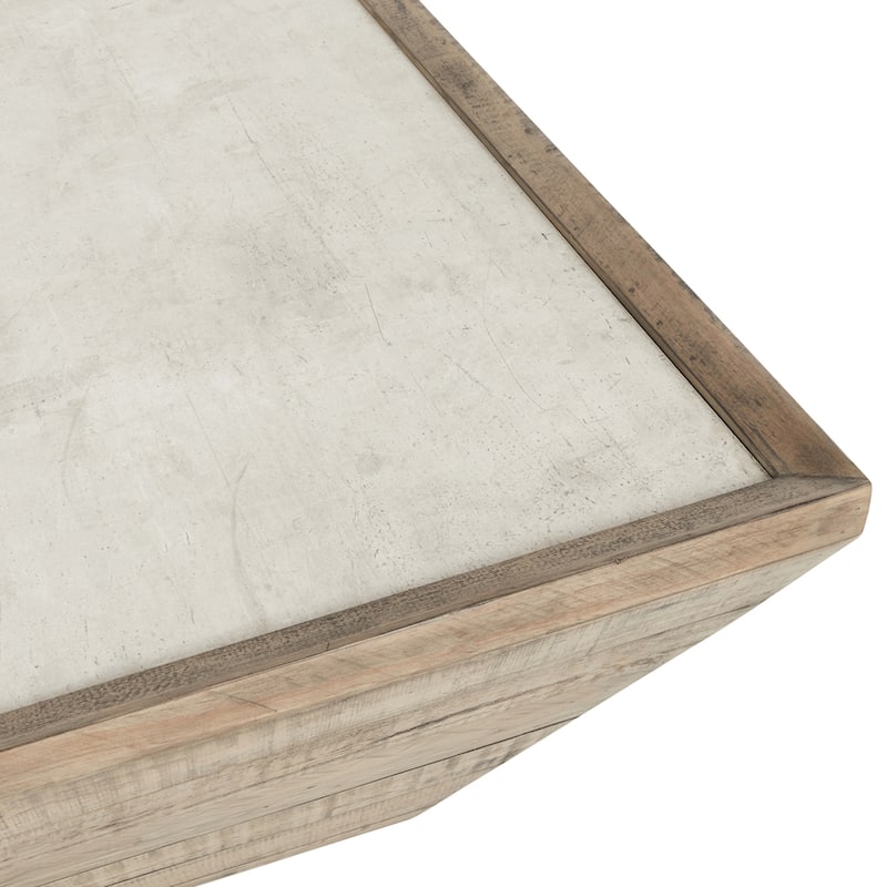Classic Home Dalton Square Reclaimed Wood Coffee Table