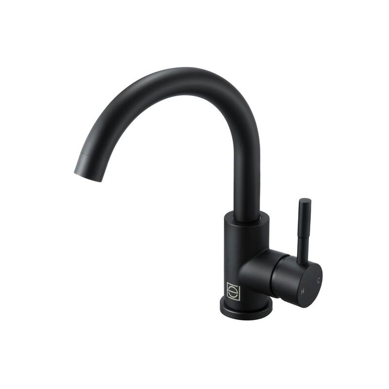 Elegant Lighting FAV-1003 Louis 1.5 GPM Single Hole Bathroom Faucet - Matte Black