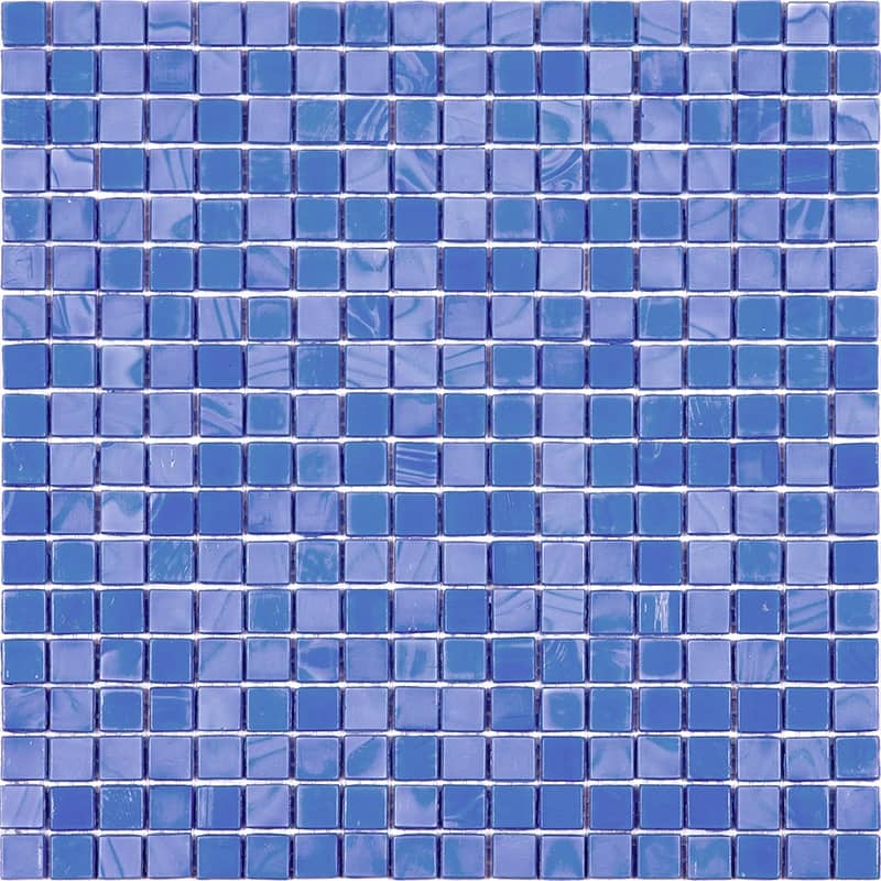 Apollo tile 12" x 12" Skosh Glossy Neon Blue Glass Tile (18.69 sq ft/case) - 20 Pack