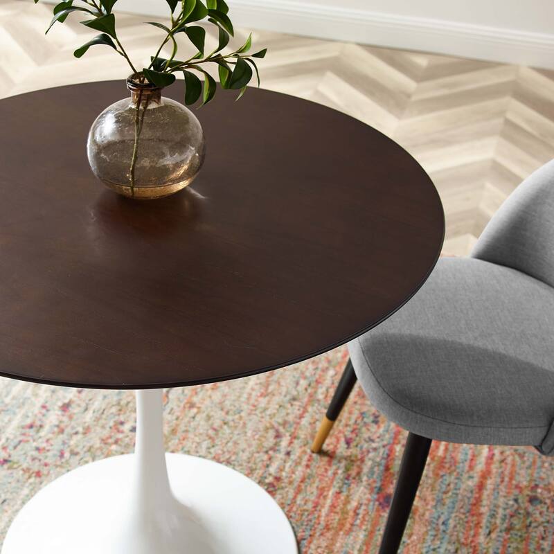 Lippa 36" Round Wood Grain Dining Table - Cherry