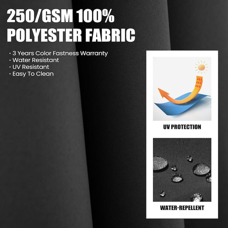 11 × 9 ft Outdoor Patio Cantilever Offset Dual Top Umbrella