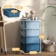 preview thumbnail 7 of 19, 4 Tier Kids Storage Unit, 4 Drawer Chest Toy Organizer Plastic Bins for Bedroom Nursery Living Room for Boys Girls Toddlers