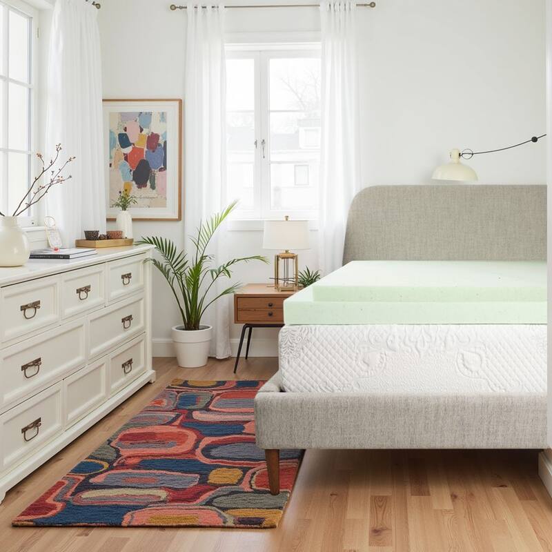 Bridgevine Home 2 inch Cool Gel Memory Foam Mattress Topper - King