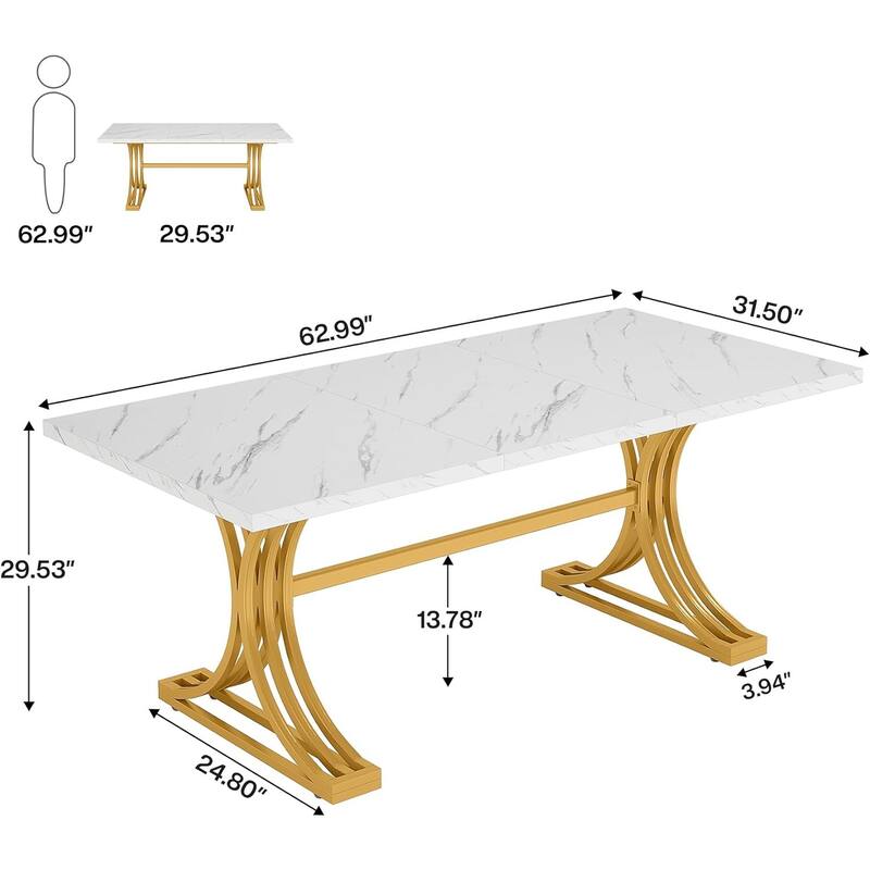 63" Rectangular Conference/Meeting/Business Seminar Table, Office/Executive/Computer Desk