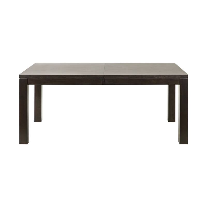 Modern Wood Rectangular Extension Kitchen Dining Table, Black - Large - Large - Black