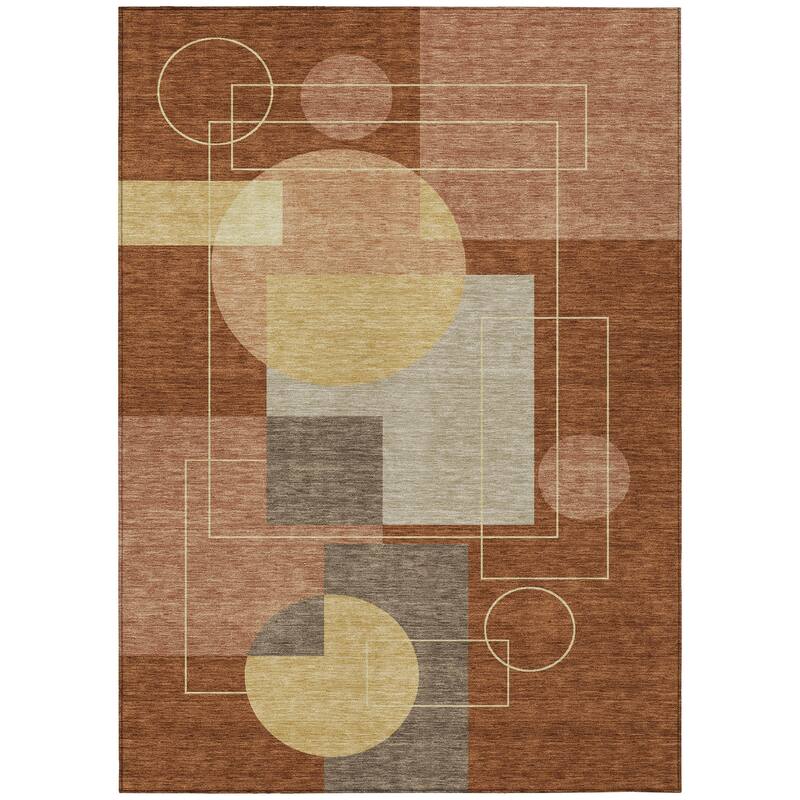 Machine Washable Indoor/ Outdoor Modern Filly Chantille Rug