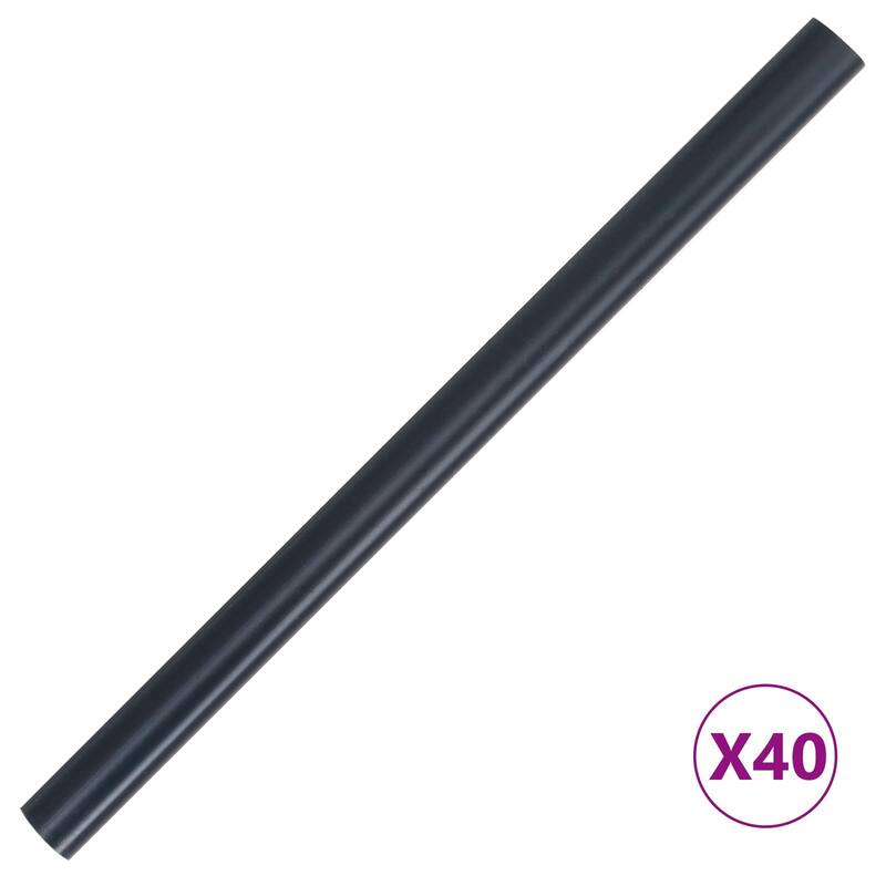 vidaXL Garden Privacy Screens 2 pcs PVC 35x0.19 m Matte Dark Grey - 35 x 0.19 m