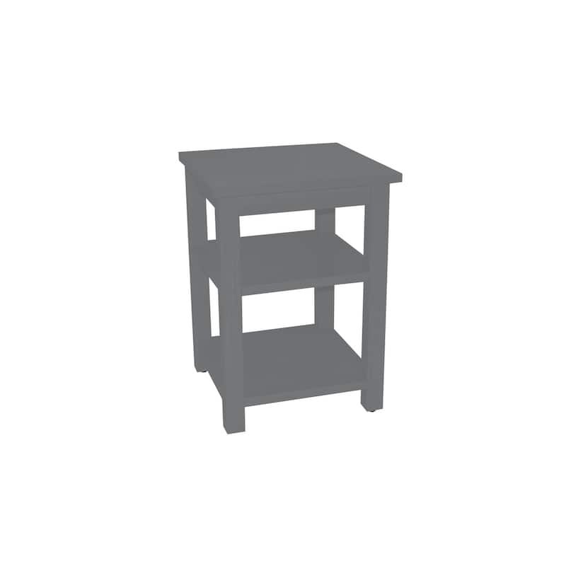 HomeRoots 28" Gray Solid Wood Nightstand