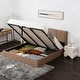 preview thumbnail 50 of 87, Modern Minimalist Upholstered Storage Bed with Lift-Up Platform