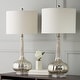 preview thumbnail 1 of 8, Abbyson Silver Mercury Antiqued Glass 28 InchTable Lamp (Set of 2)