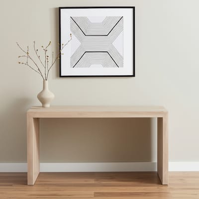 HomeRoots 56" Ivory Reclaimed Wood Sled Writing Desk