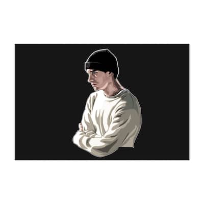 Eminem Illustrations Beanie Black White Music Art Print/Poster - Bed ...
