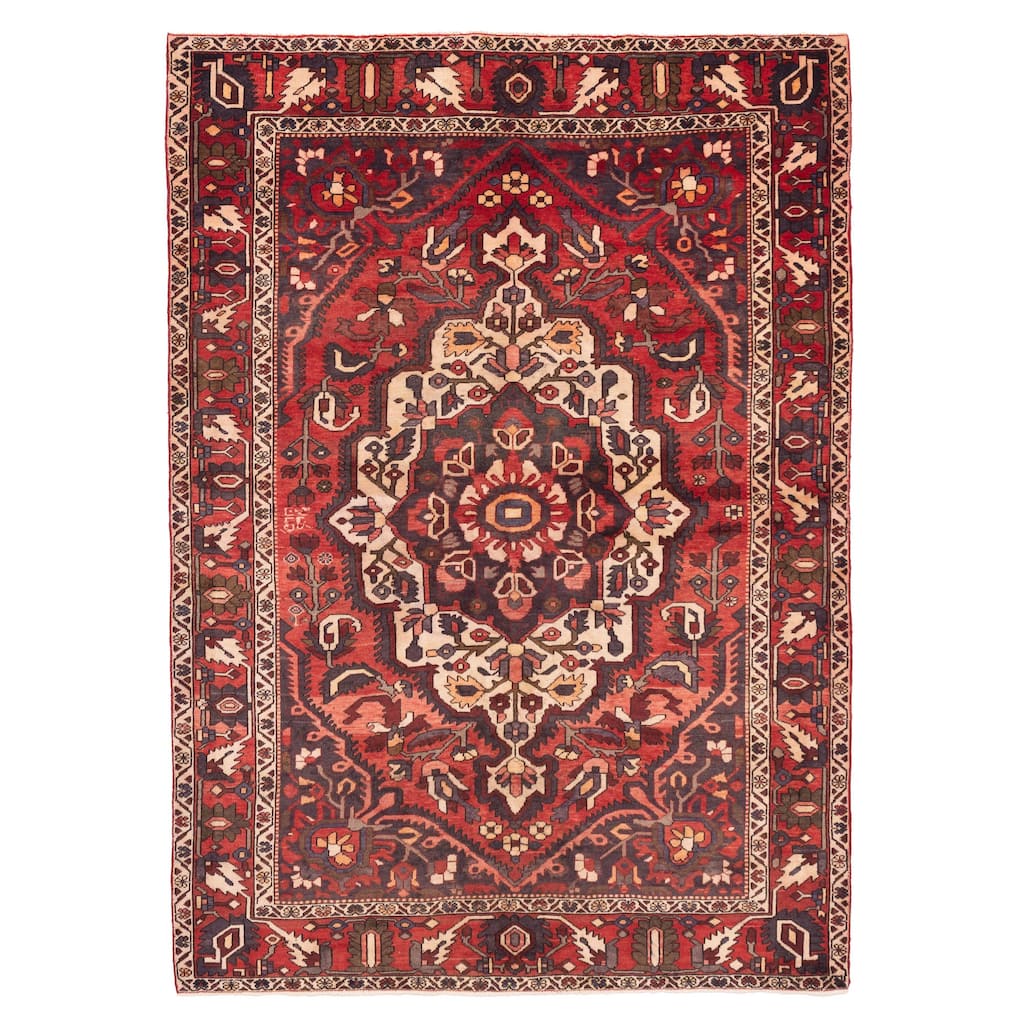 ECARPETGALLERY Hand-knotted Kayseri Vintage Red Wool Rug - 6'9 x 9'11