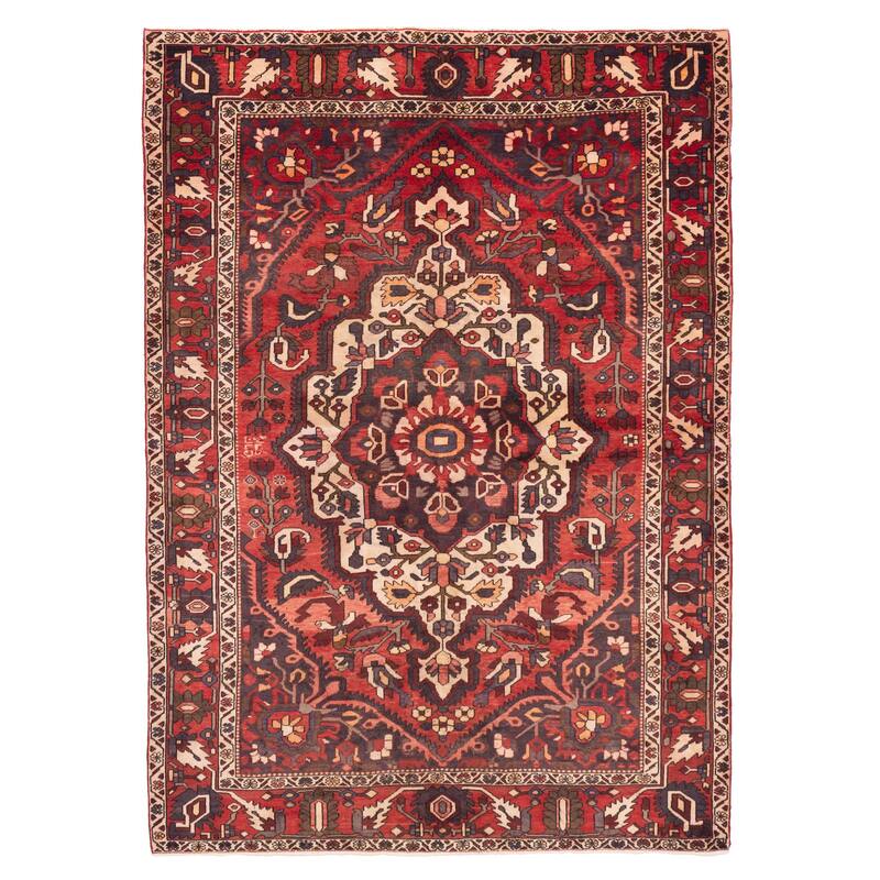 ECARPETGALLERY Hand-knotted Kayseri Vintage Red Wool Rug - 6'9 x 9'11