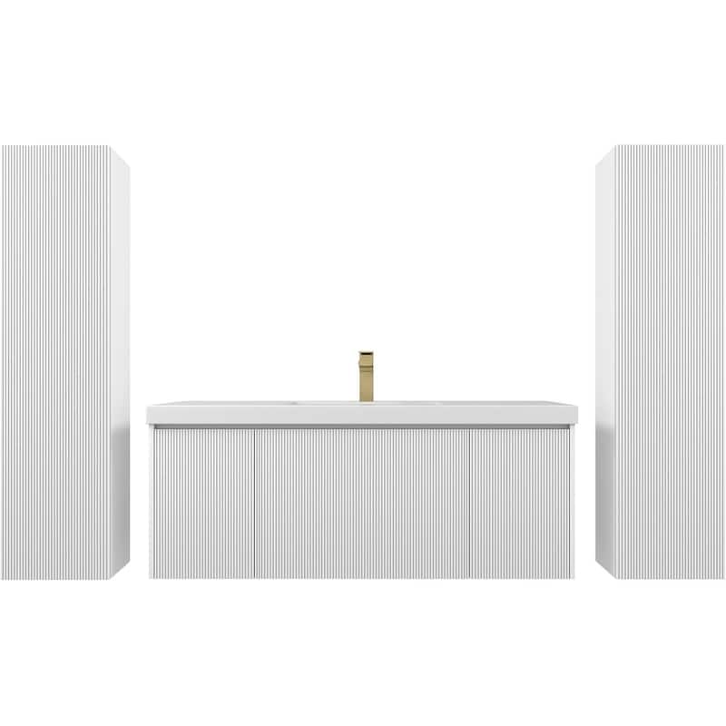 Blossom Positano 48" Floating Vanity with Sink & 2 Side Cabinets