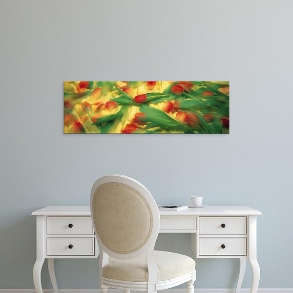 Easy Art Prints Panoramic Images's 'Red Tulips' Premium Canvas Art
