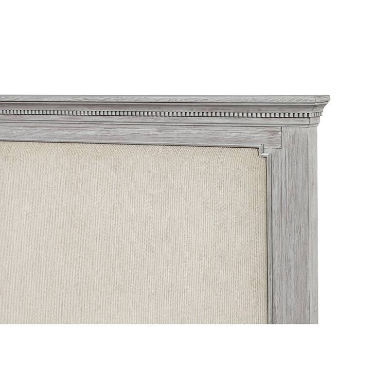 Transitional Weathered Gray Finish 1pc Bed