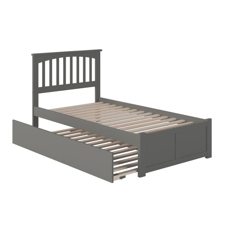Mission Platform Bed with Footboard and Twin XL Trundle