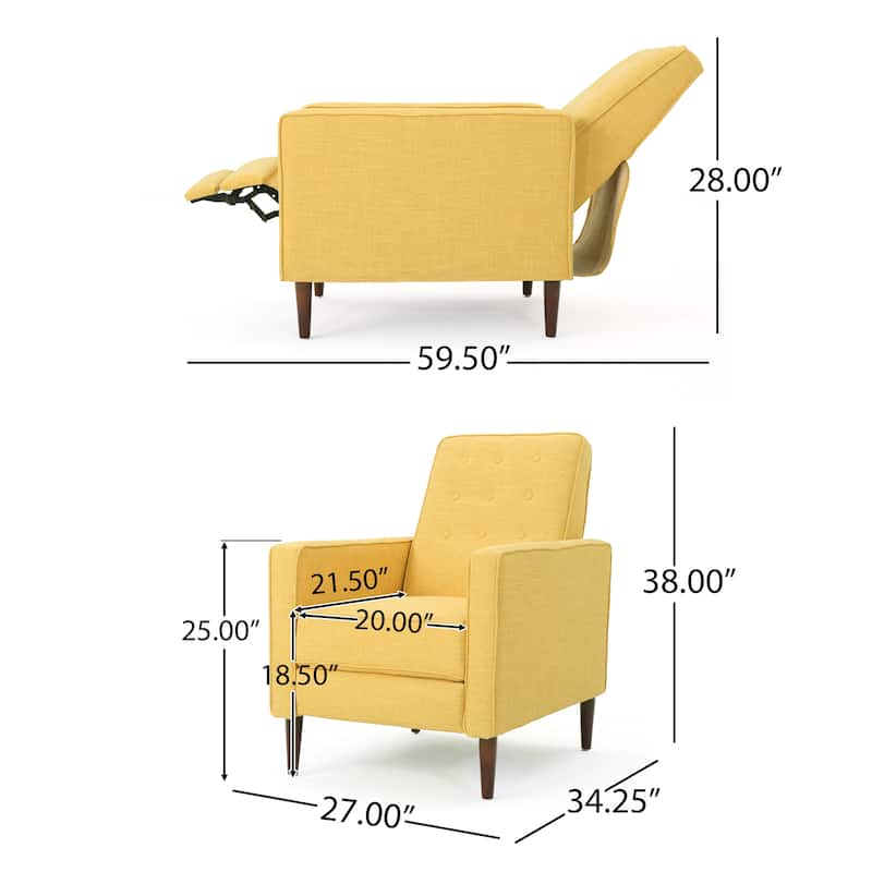 Mervynn Mid-century Tufted Recliners (Set of 2) by Christopher Knight Home