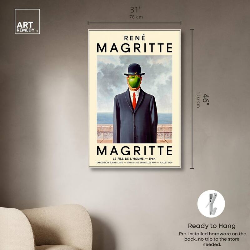Man with the Apple Canvas by Art Remedy
