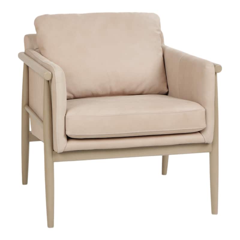 Fabric Armchair Comfortable Supportive Cushions Accent - 31" Ivory - 28" x 30" x 31"