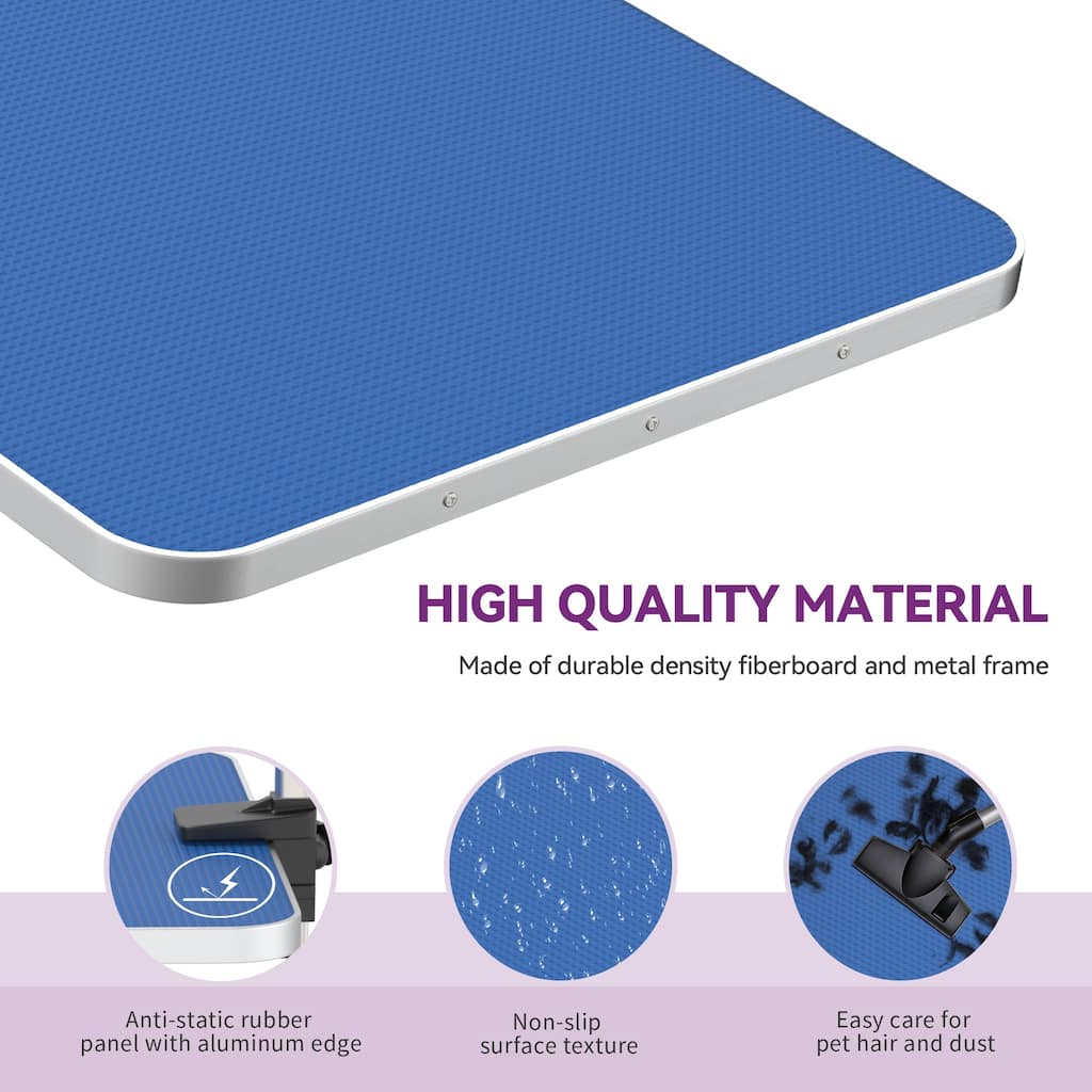 42" Foldable Dog Grooming Table Blue