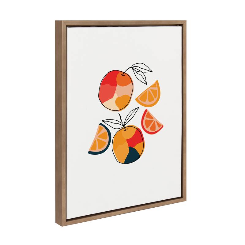 Kate and Laurel Sylvie Juicy Citrus Framed Canvas by Oris Eddu