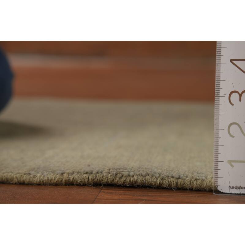 Hand Knotted Oriental 100% Wool Carpet Modern Modern Beige & Ivories Gabbeh Runner Rug - 11' 0'' X 2' 7''