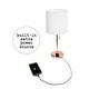 preview thumbnail 34 of 99, Porch & Den Custer Metal/ Fabric Lamp with Charging Outlet