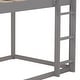preview thumbnail 5 of 7, Modern Wood Bunk Beds Twin Size, Twin over Twin House Bed with Built-in Ladder, Montessori Floor Bunk Bed Frame with Guardrail