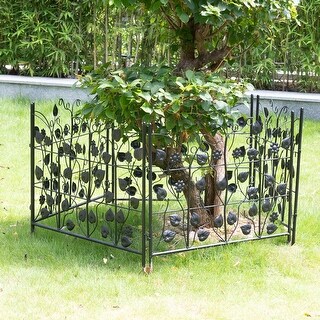 Garden Metal Fencing (Set of 5) Outdoor - 27.2 in. x 26.3 in.