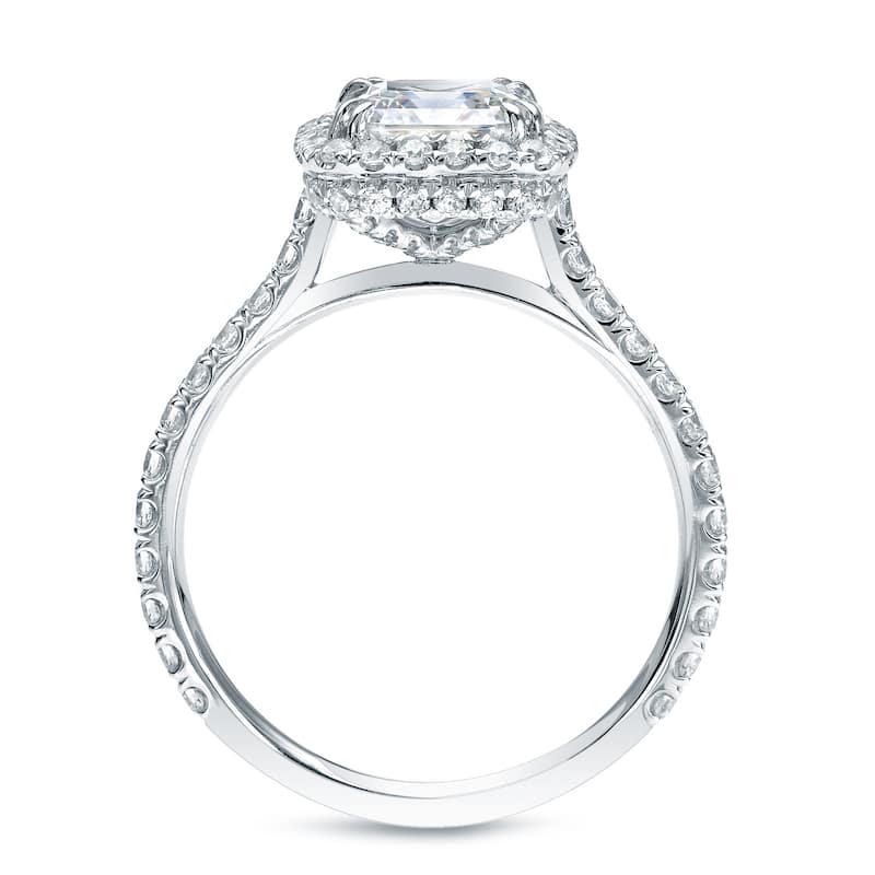 Auriya 14k Gold 1 3/4ctw Cushion-cut Halo Diamond Engagement Ring Certified (H-I, I1-I2)