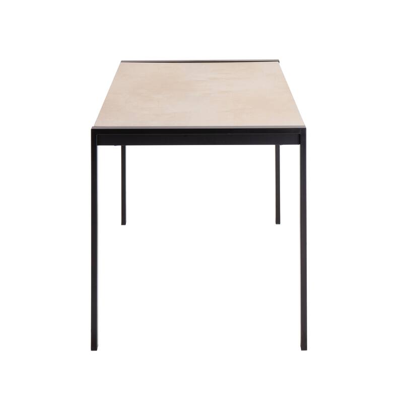 Carbon Loft Yadriel Industrial Black Metal Dining Table