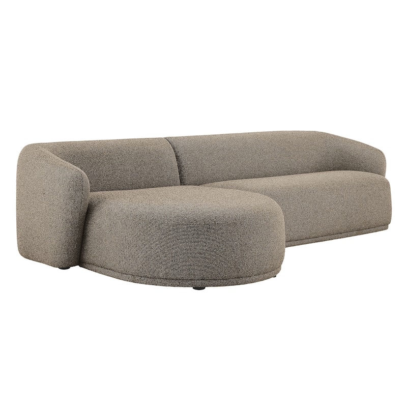 Monica 2 Piece Left Facing Boucle Fabric Modular Sofa with Chaise