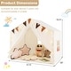 preview thumbnail 14 of 19, Costway Kids Play Tent with Door Curtains Windows Star Lights Colorful - See Details