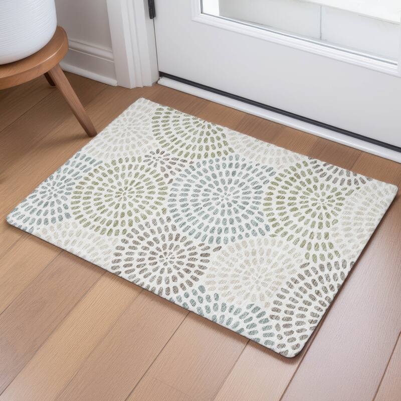 Machine Washable Indoor/ Outdoor Casual Ric Chantille Rug