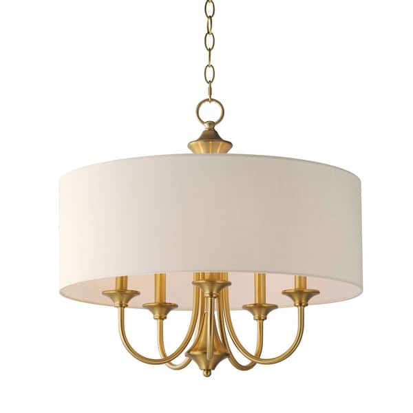 slide 2 of 4, Maxim 10015OM Bongo 5 Light 22" Wide Pendant Natural Aged Brass