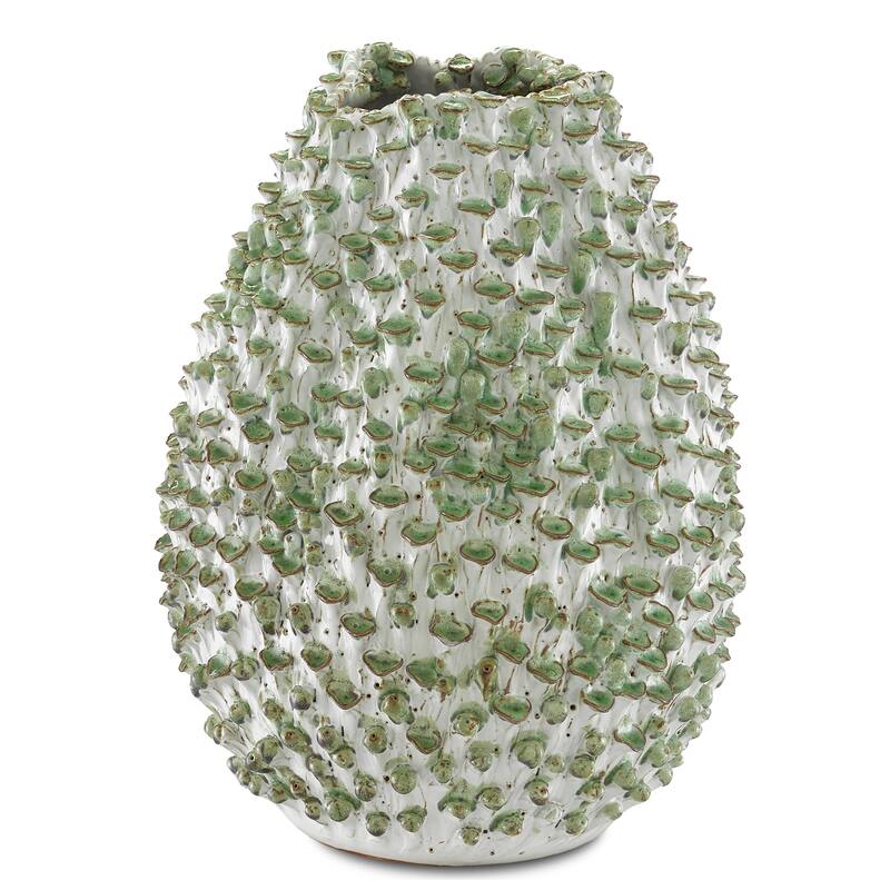 Currey & Company Milione Small Vase - White/Green