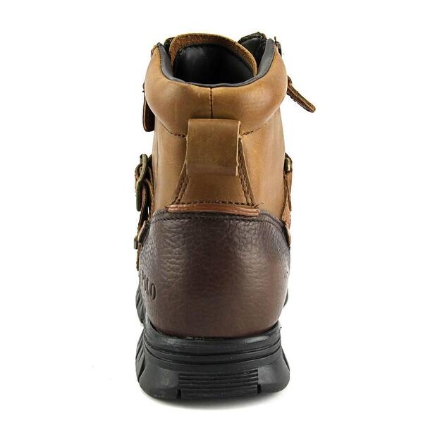 Shop Polo Ralph Lauren Demond Men Round Toe Leather Brown Boot